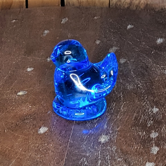 Other - Mini Blue Glass Bird Figurine